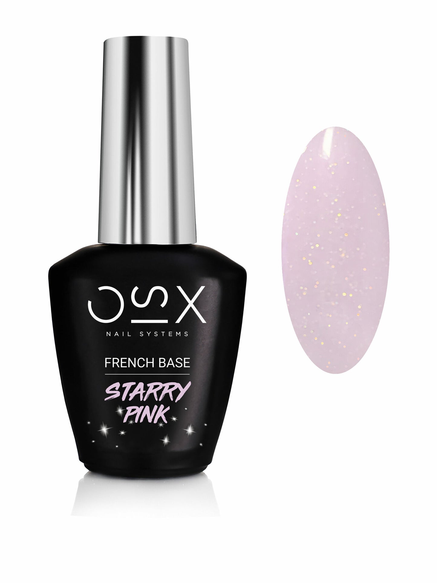 Starry Pink French Base (HEMA free) - Blizgi maskuojanti bazė 12ml